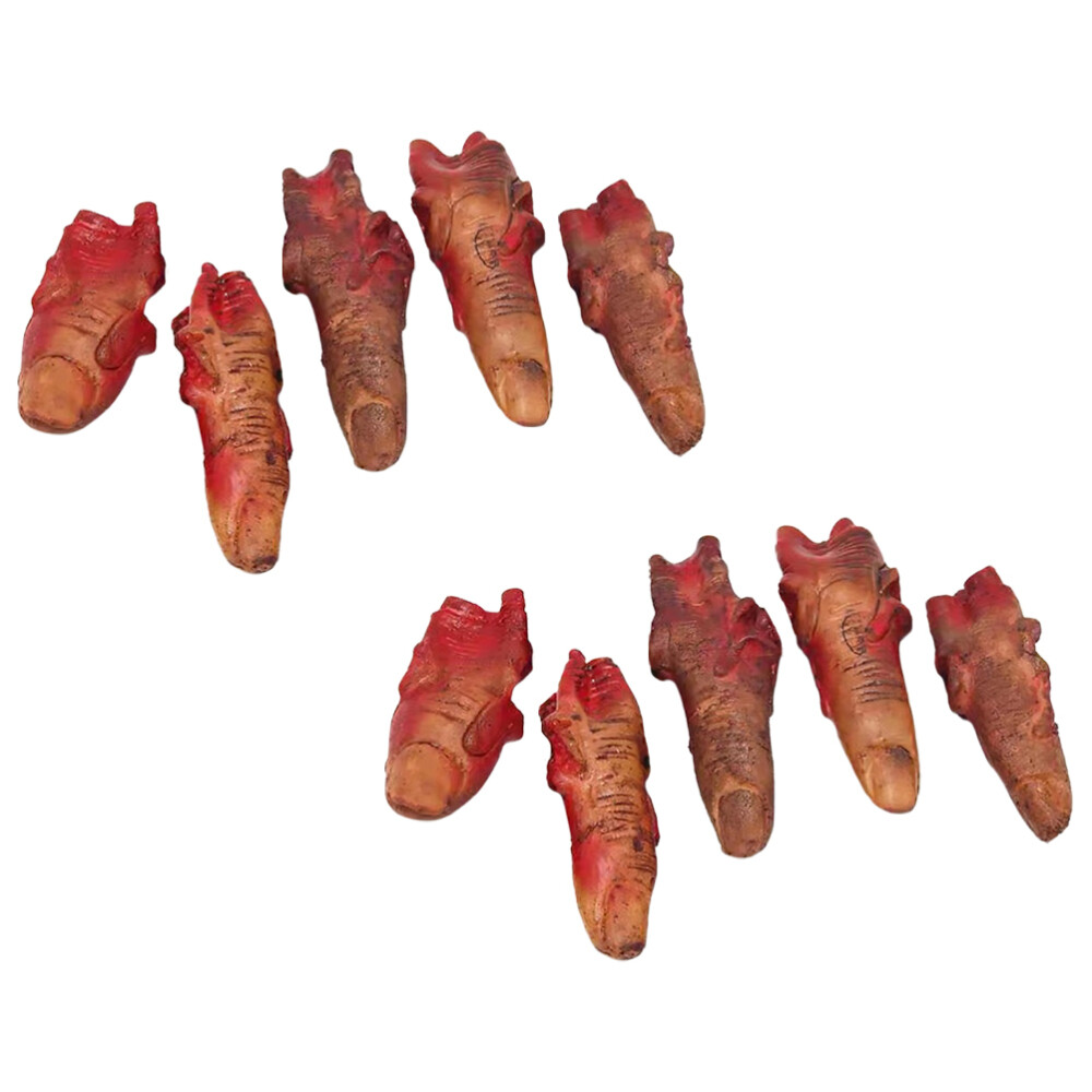 10 Pcs Face Halloween Skeleton Decorations Bloody Hand Lunch Box Toddler Miss