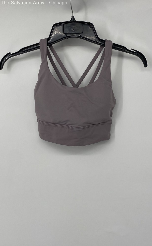 Lululemon Womens Purple Crossback Activewear Pullover Sports Bra Size Small