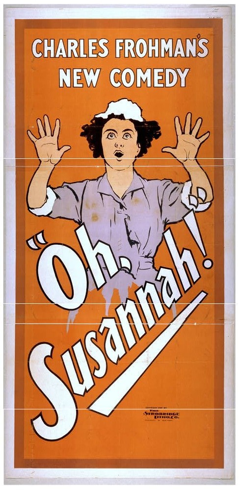 Photo:Charles Frohman Oh Susannah Comedy Poster 1897 Strobridge Litho Co