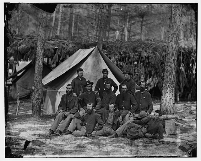 Photo:Petersburg Va 1864 Company B U.S. Engineer Battalion Civil War Group