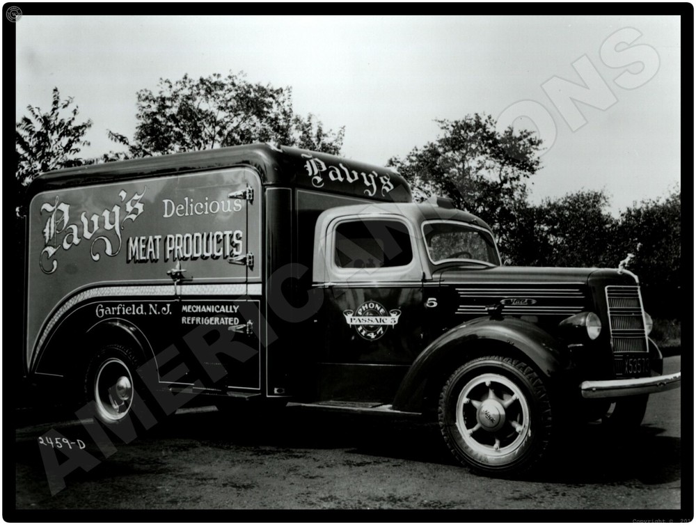 Mack Trucks AC New Metal Sign: 1938 Model EE Meat Truck, Garfield New Jersey