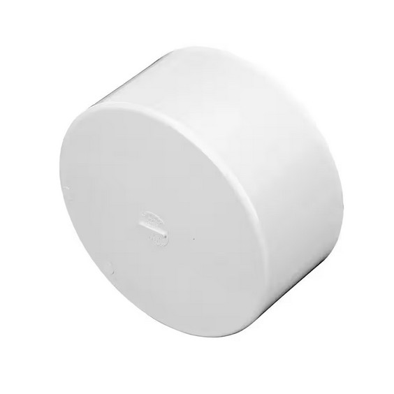 6 in. PVC S&D Cap Sewer and Drain Pipe Fitting Slip End Cap Plug