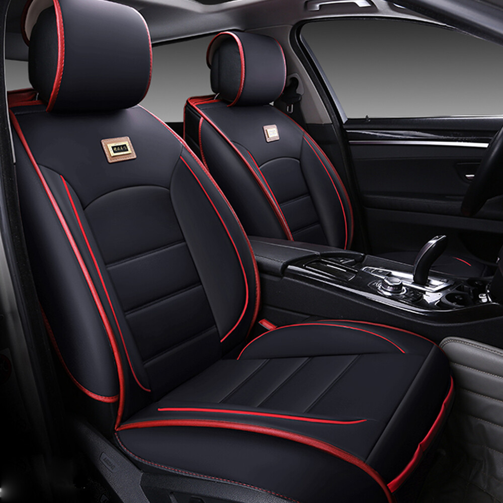 Universal PU Leather Car Seat Covers - Full Set for 5 Seats - Deluxe Style