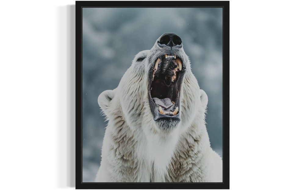 Polar Bear Animal Wildlife Photo Art Print Poster Wall Art Painting