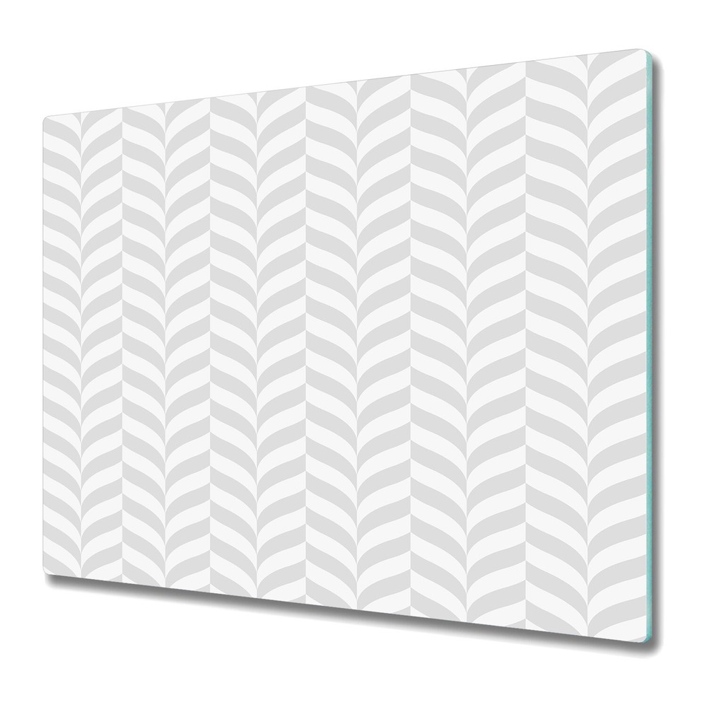 Glass Surface Protector Worktop saver Geometric vector white and grey 60x52