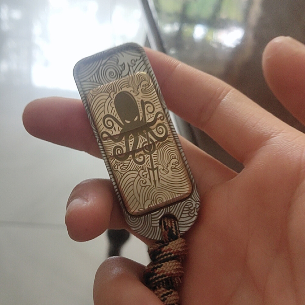 Metal Click Press Coin Magnetic Push Card Hand Fidget Decompression EDC Toys To