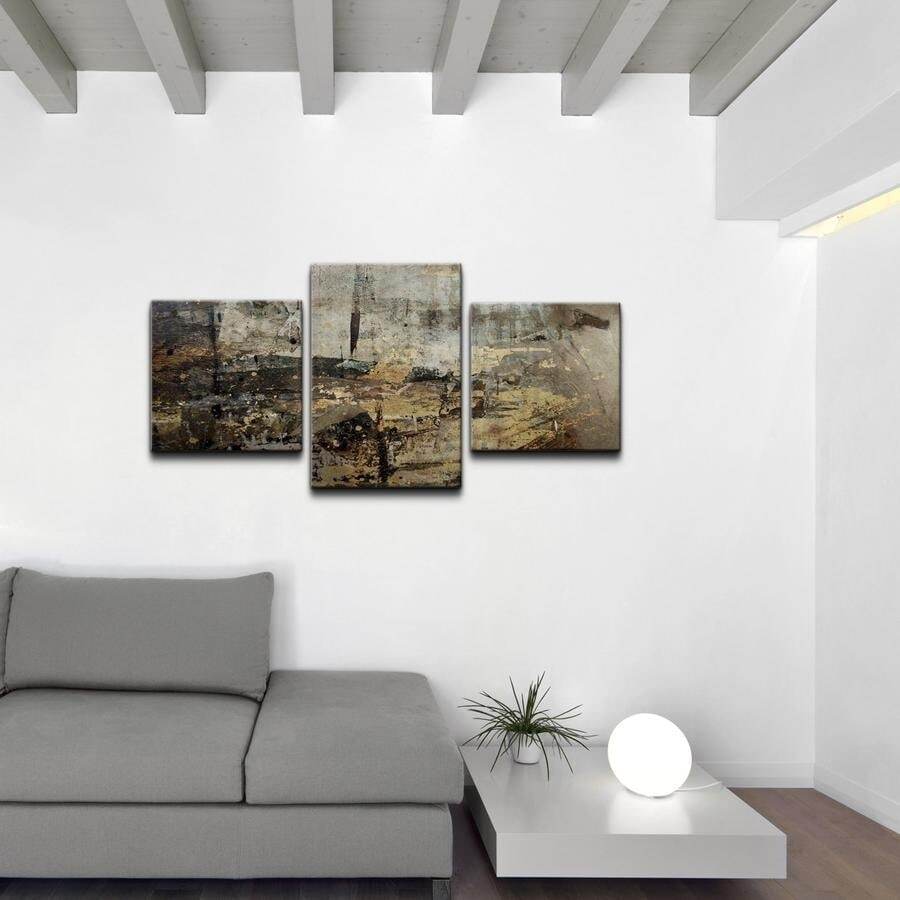 Ready2HangArt 'Abstract' 3-Pc Canvas Wall Art Set Grey Overall 48