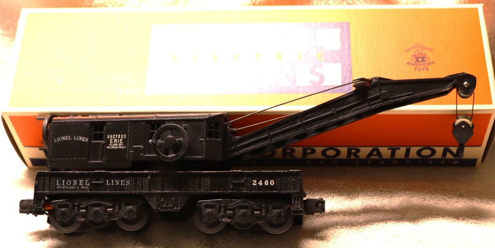 Lionel 2460 Erie Bucyrus 12 Wheel Crane  1946 Near Mint Condition
