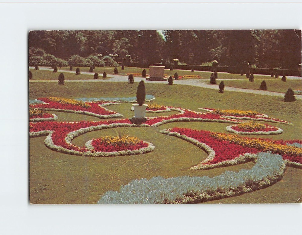 Postcard The Italian Garden Sonnenberg Gardens Canandaigua New York USA
