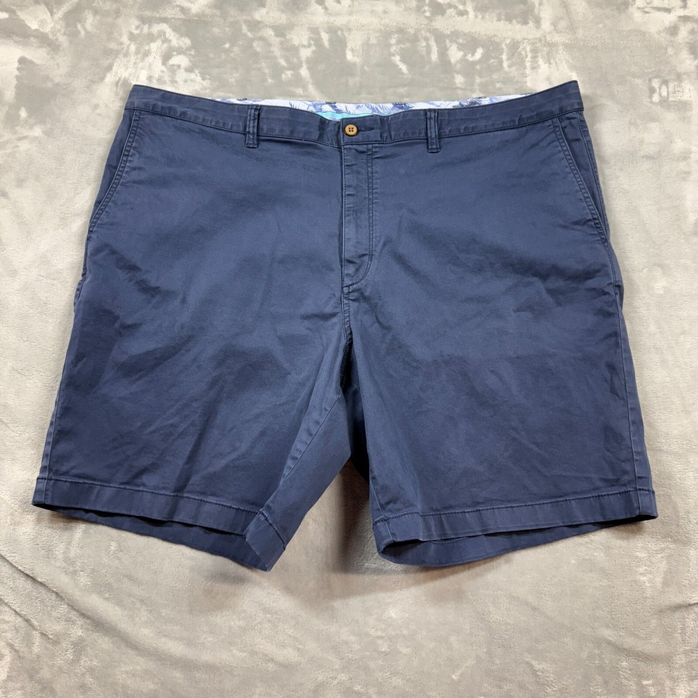 Tommy Bahama Men’s Boracay Chino Shorts 44R Maritime Blue Palm Leaf Marlin Boat
