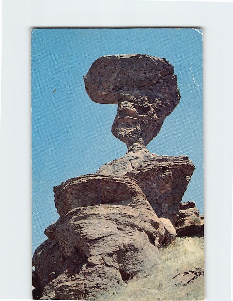 Postcard Balance Rock near Castleford & Buhl Idaho USA