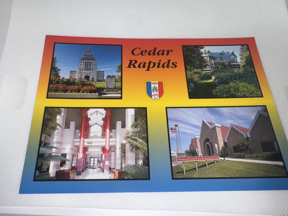 Cedar Rapids IA Iowa Vintage Postcard Czech Museum Art Brucemore
