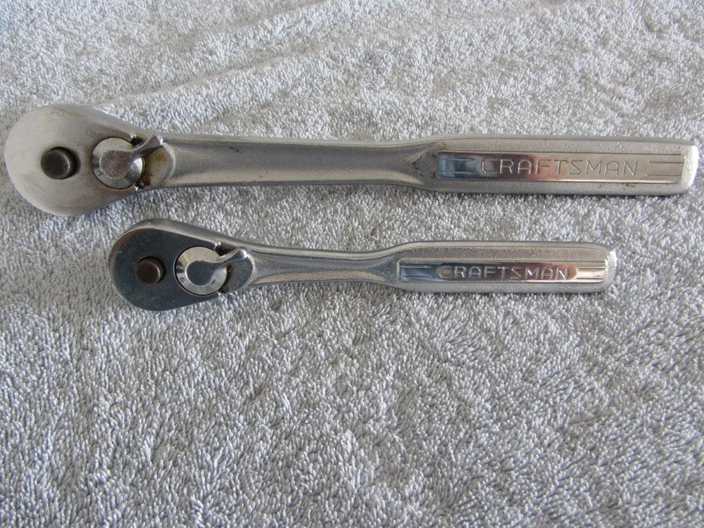 Nice Vintage Craftsman -V- Ratchet s 3/8 and 1/4 drive