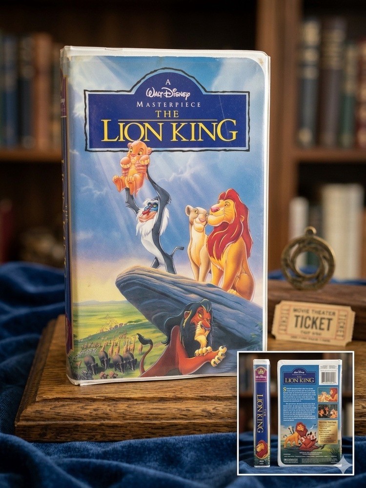 The Lion King VHS Walt Disney Masterpiece Collection 1995 Vintage 2977 Clamshell