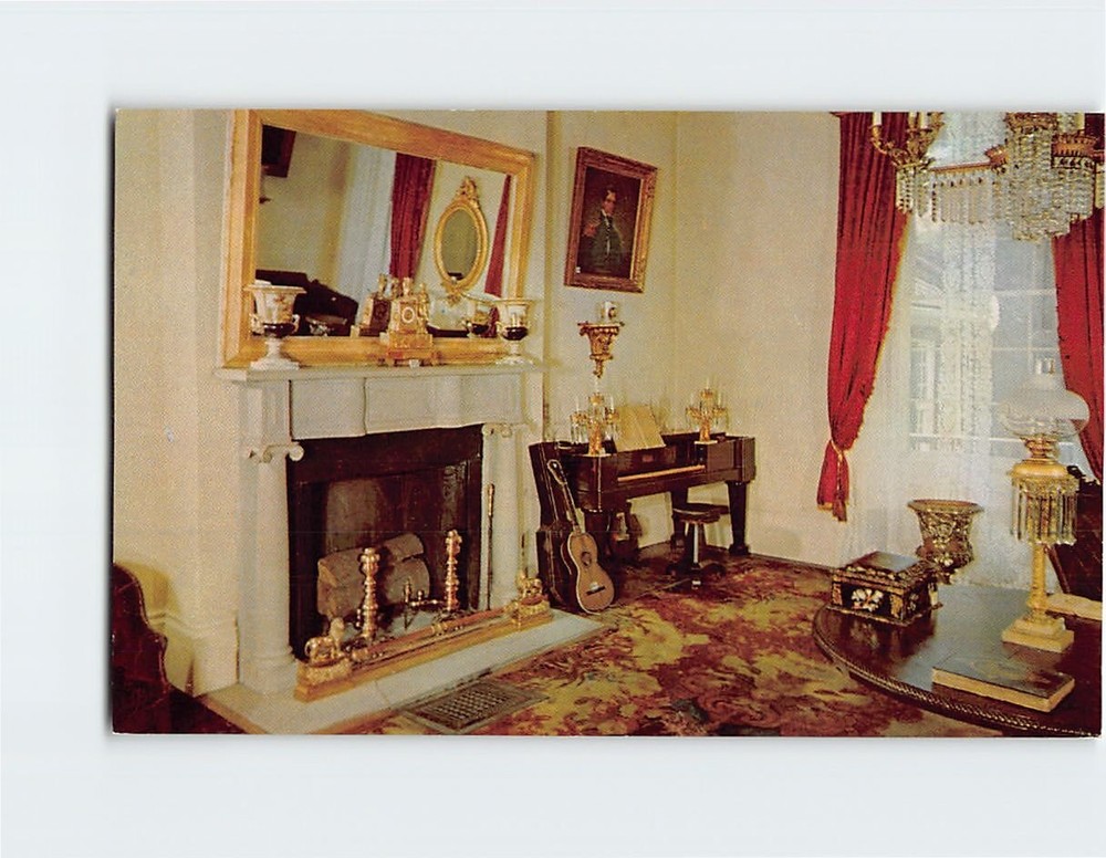 Postcard Back Parlor The Hermitage Home of Andrew Jackson Nashville Tennessee