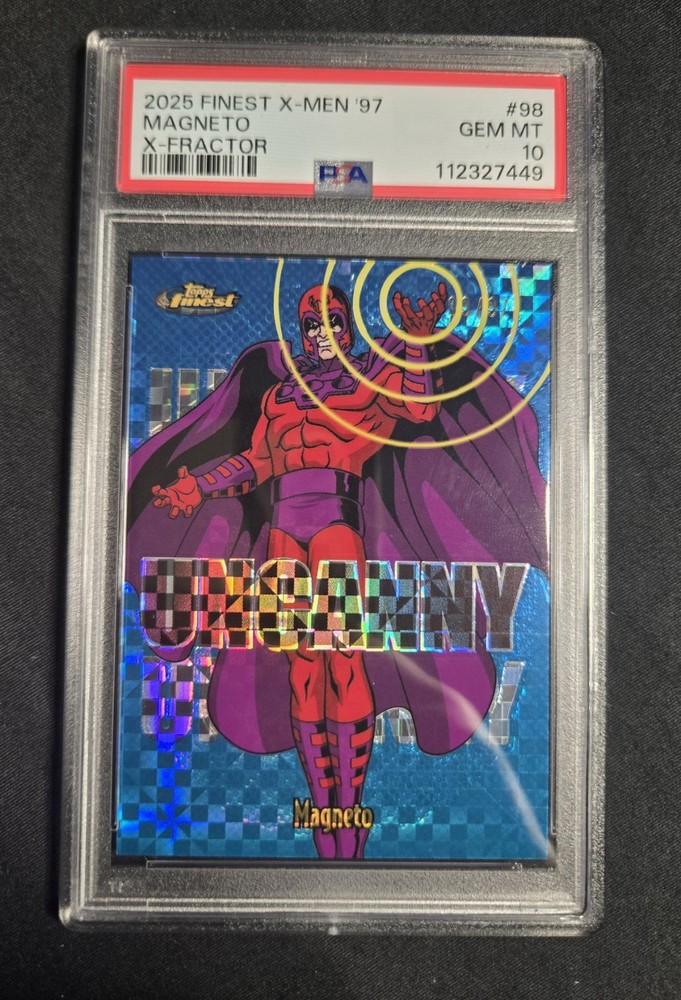 2025 Topps Finest X-Men '97 Magneto Uncanny SP X-Fractor /97 PSA 10 POP 1