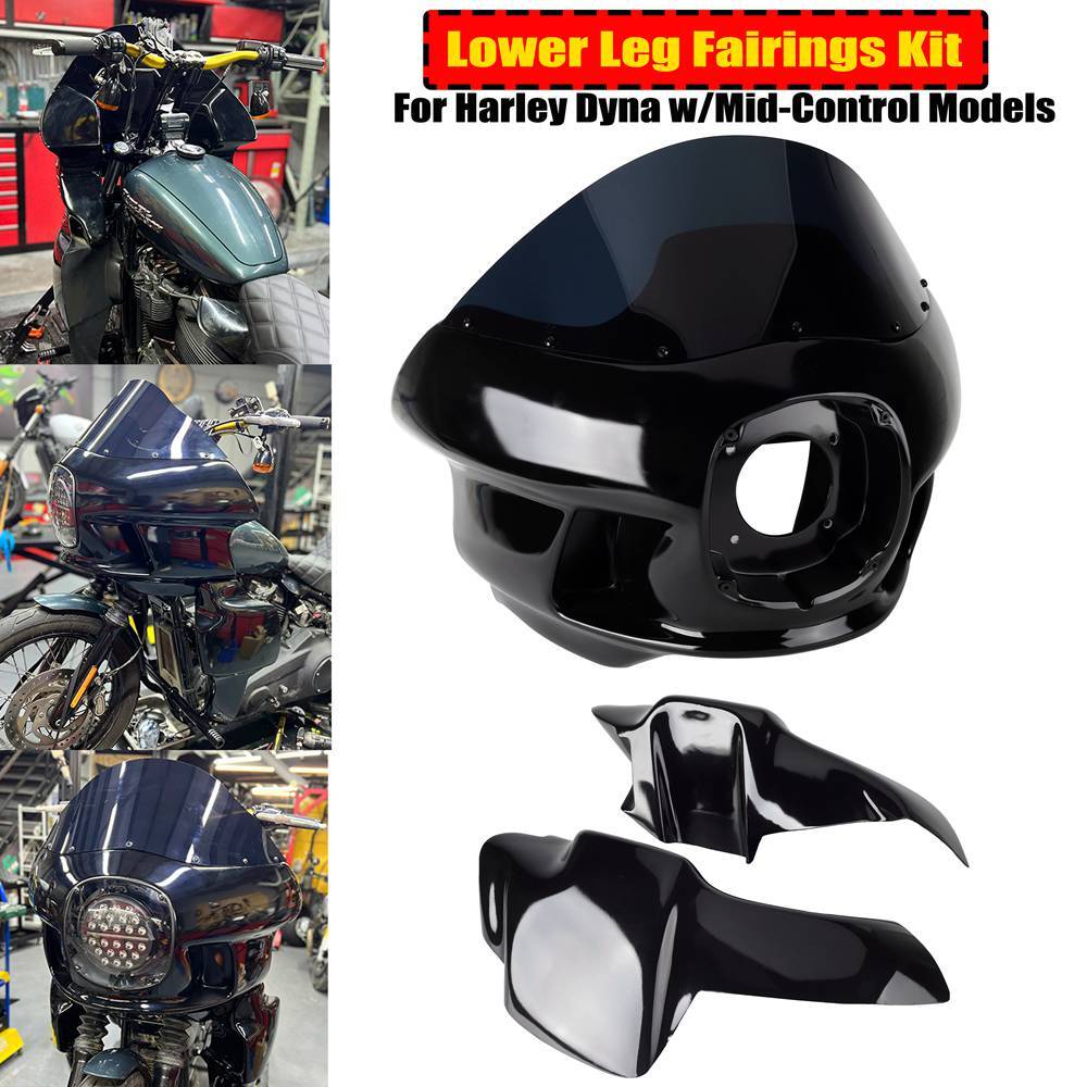 Front Upper Fairing Lower Leg Fairings For Harley Dyna Sport Glide FXD FXDC FXFB