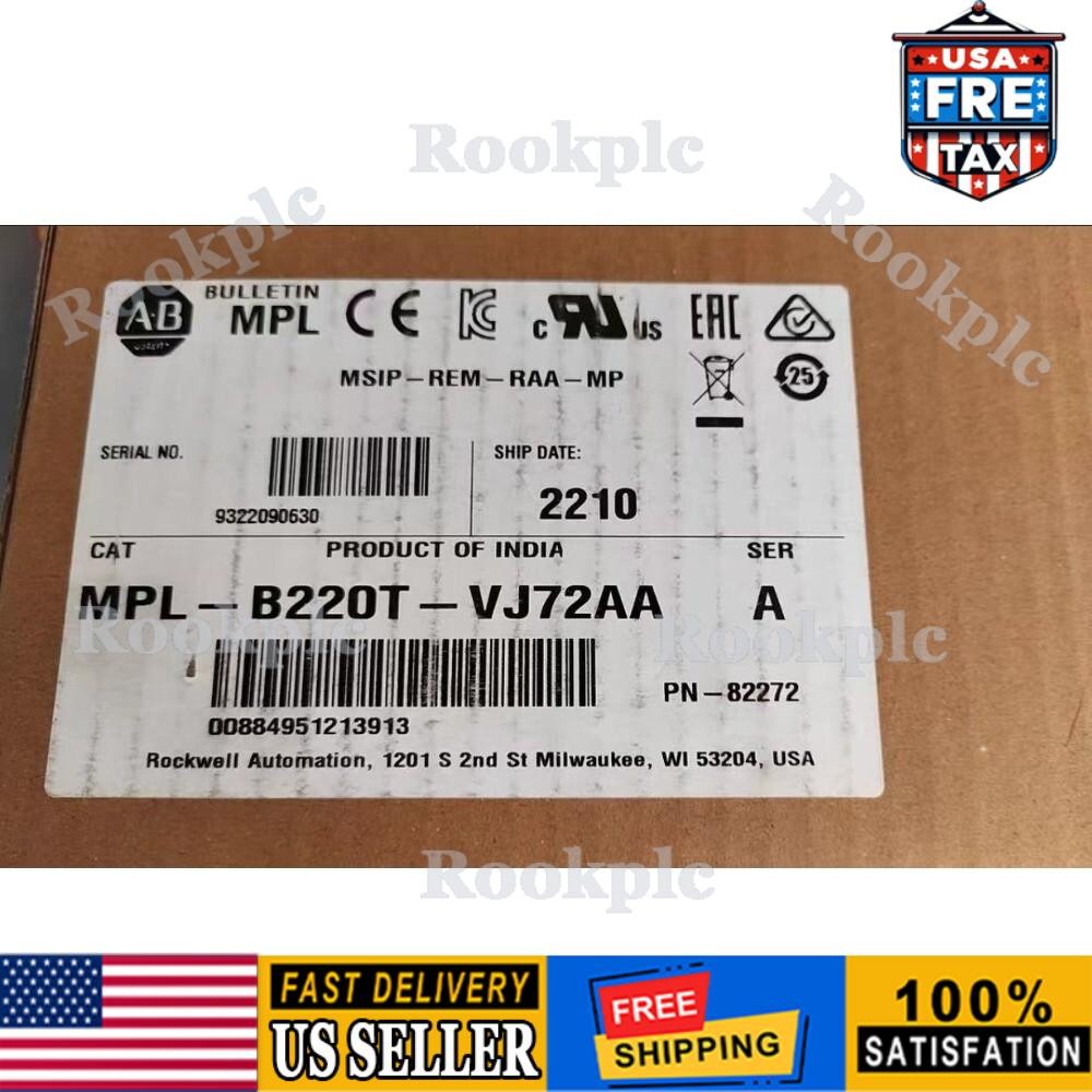NEW Sealed A-B MPL-B220T-VJ72AA Low-Inertia Brushless Servo Motors US Free Tax
