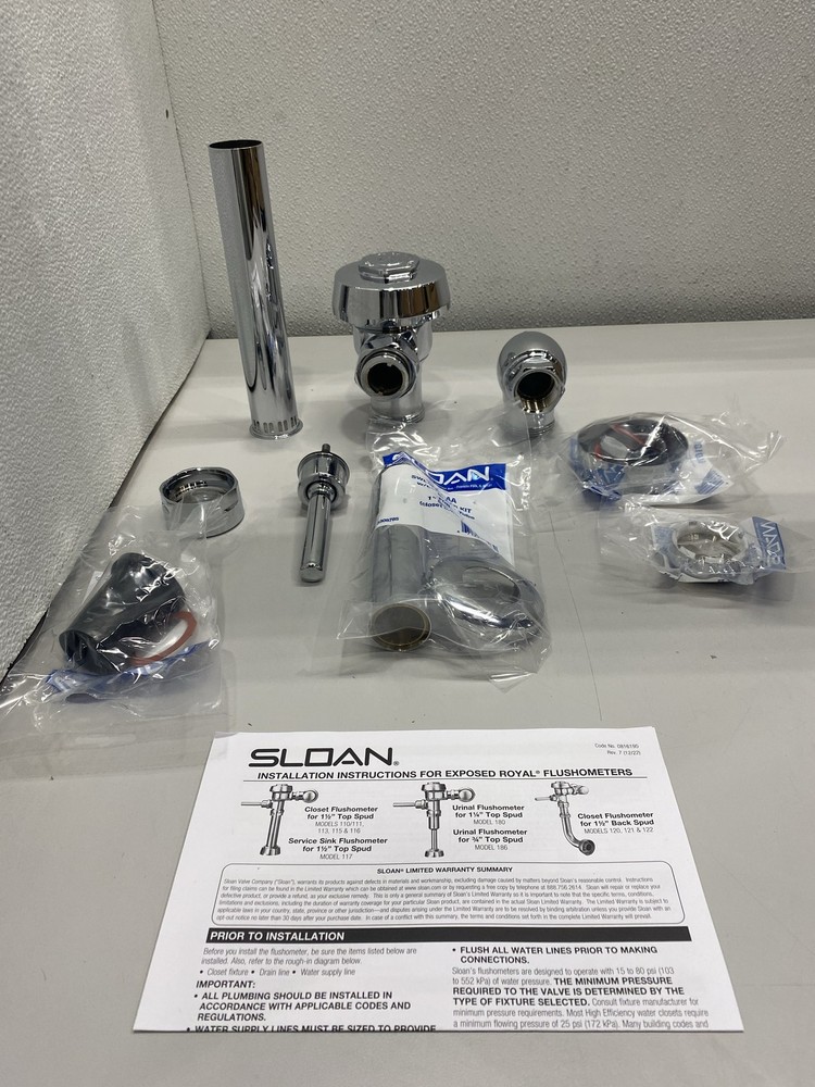 Sloan Royal Exposed Manual Water Closet Flushometer 1.6 GPF 111