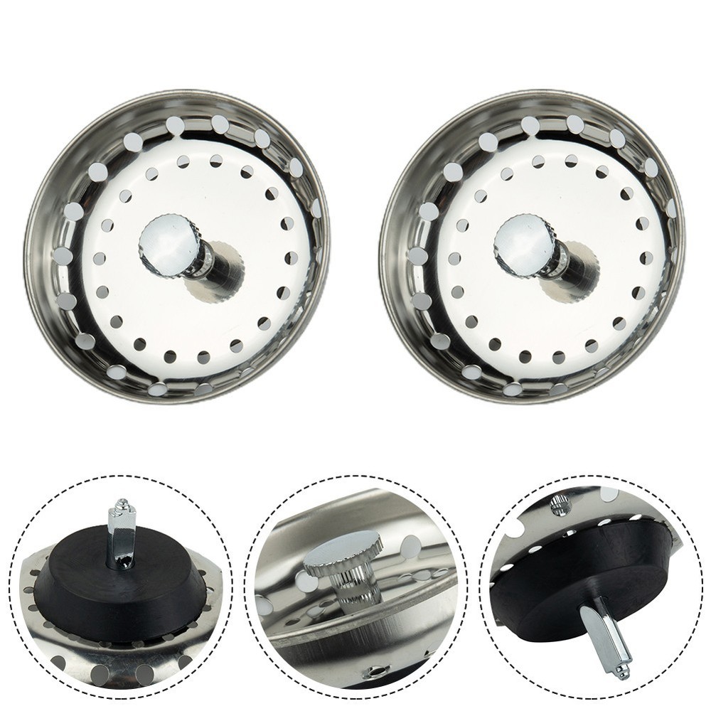 Home Plumbing Sink Strainers 2 Pack Drain Home Improvement Kitchen Sink Stopper
