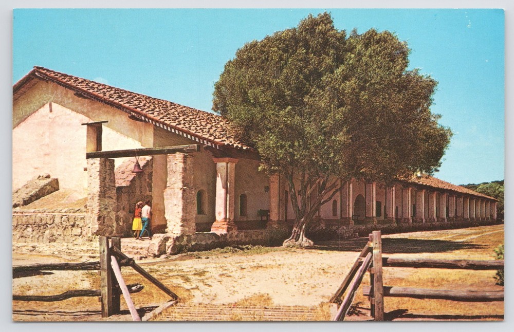 State View~Lompoc CA~La Purisma Mission~Built 1787~Restored~Vintage Postcard