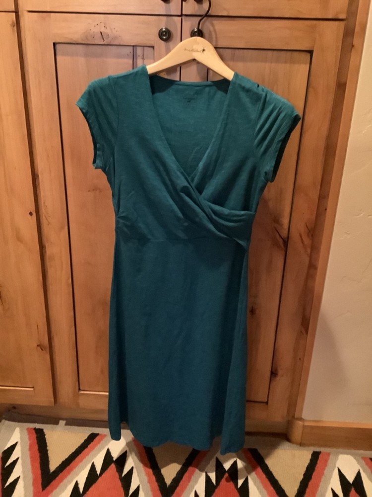 Toad & Co Rosemarie Dress Women’s Size Small Cap Sleeve Organic Cotton Green