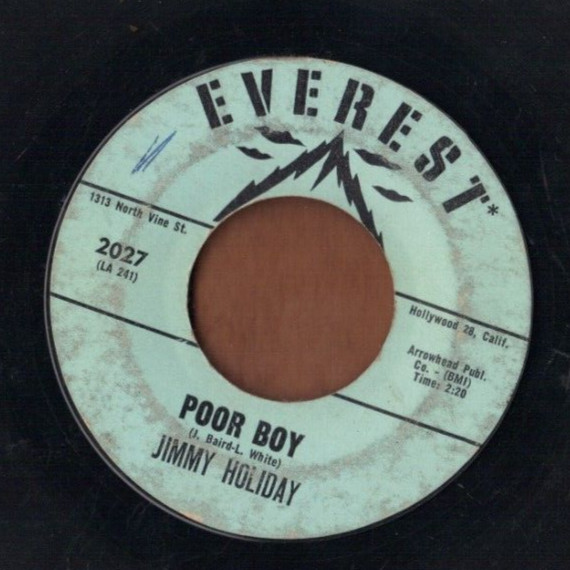 JIMMY HOLIDAY - Poor Boy + Don't Laugh - EVEREST 60s soul 45