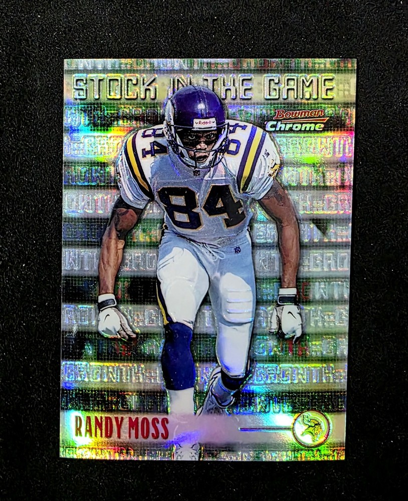 Randy Moss 1999 Bowman Chrome #S7 Stock in the Game Refractors Vikings