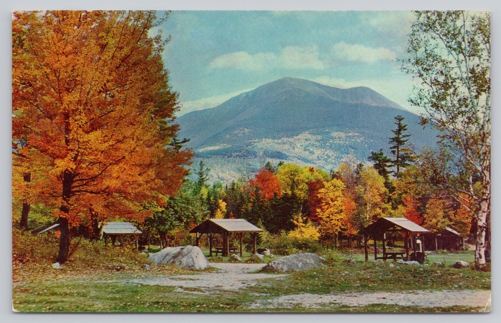 Baxter State Park Maine, Mt Katahdin Stream Camp Site, Vintage Postcard