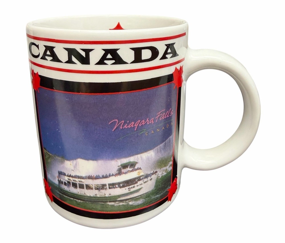 Vintage Niagara Falls Ontario Canada Souvenir Scenery Coffee Cup Mug
