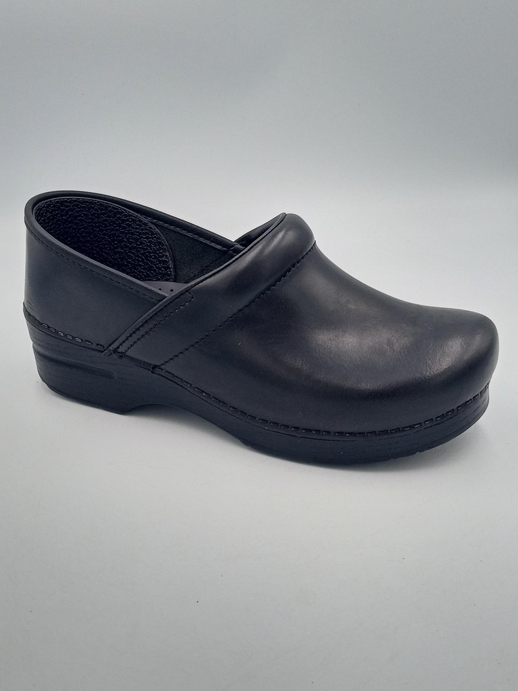 Dansko Clogs Mens Size 8 EU 41 Black Leather Slip On Work Shoes Comfort