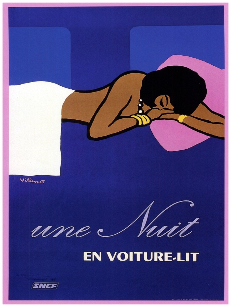 Decor Railroad Poster.Une Nuit.Travel Graphic Art Interior bedroom Design.1535