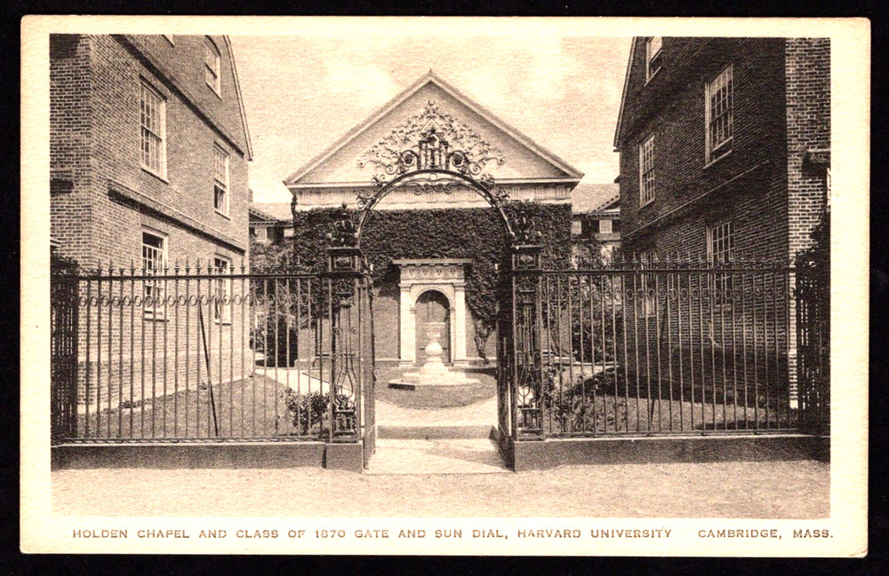 CAMBRIDGE MASS Harvard University Holden Chapel ALBERTYPE Postcard