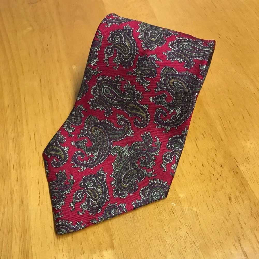 Stafford Men’s Tie Red With Paisley Print
