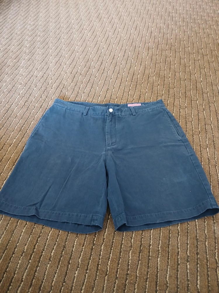 Vineyard Vines 100% Cotton Twill Navy Blue Preppy Club Shorts Men's 38 Spring