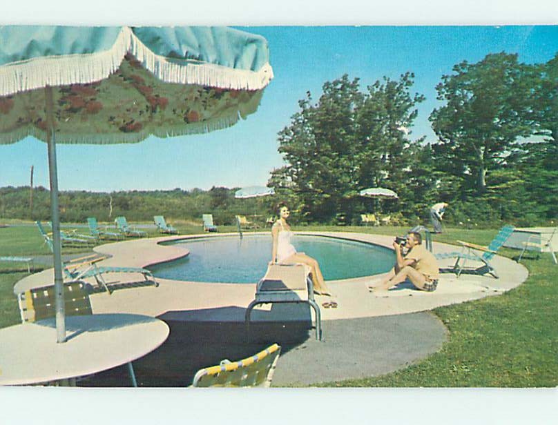 Unused Pre-1980 MOTEL SCENE Kittery Maine ME : make an offer HJ9394