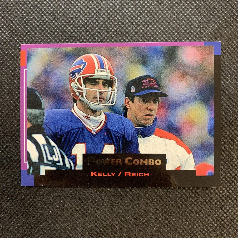 1993 Power Combos #PC3 Jim Kelly HOF ODDBALL Buffalo Bills & Frank Reich Colts