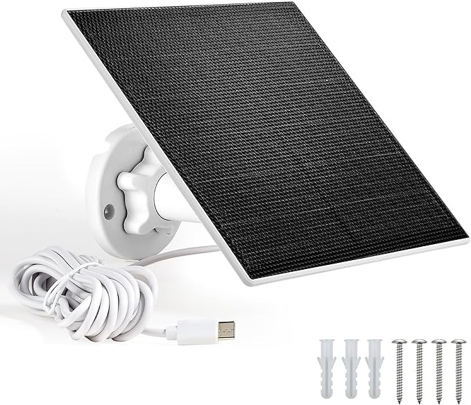 Solar Panel 5V 3W for Smart Bird Feeder and Outdoor Security Black