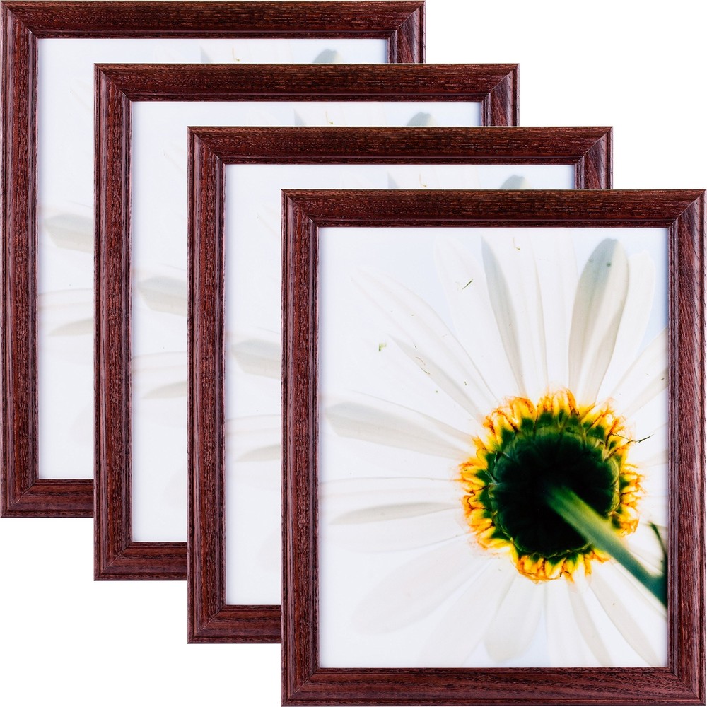2364CH 4x10 Inch Red Hardwood Picture Frame Set of 4