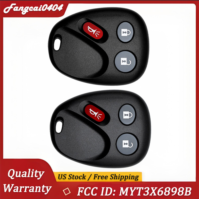 2pcs For 2002-2009 Chevy Trailblazer MYT3X6898B Keyless Entry Remote Car Key Fob