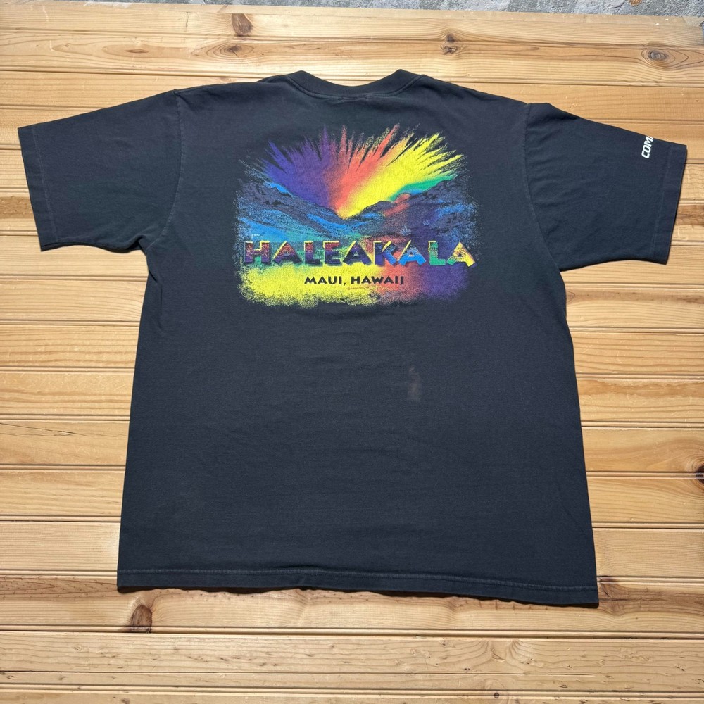 Vintage 90s Crazy Shirts Haleakala Maui Hawaii Volcano Graphic T-Shirt - Large