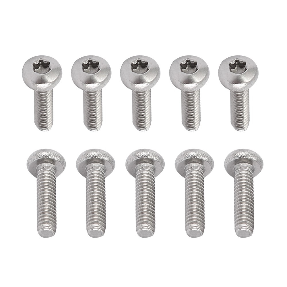 50Pack M2x8mm Torx Pan Head Screws 304 Stainless Steel Security Fasteners Silver