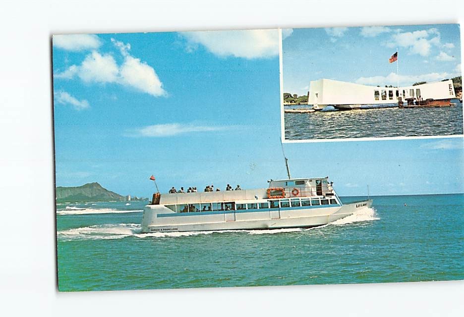 Postcard Machado's Pearl Harbor Cruise Yacht 
