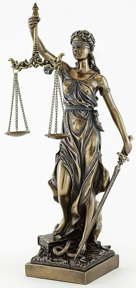 Blindfolded Lady Justice Statue Greek Roman Goddess Sculpture Legal Symbol