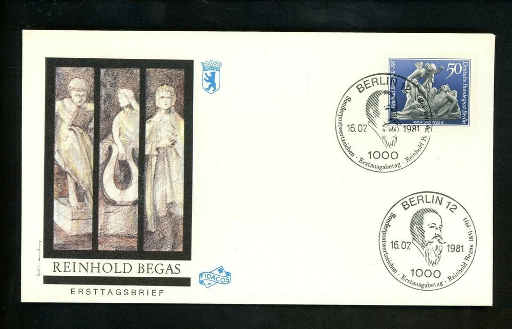 Postal History Germany FDC #9N465 Reinhold Begas art sculpture 1981