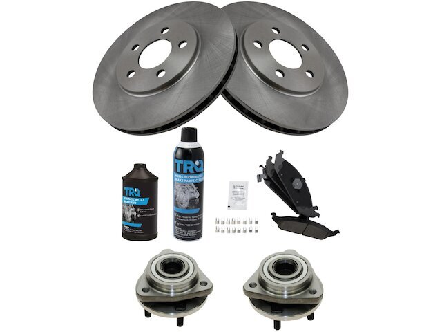 Front Brake Pad and Rotor and Wheel Hub Kit fits Stratus 1995-2000 Sedan 74RXPS