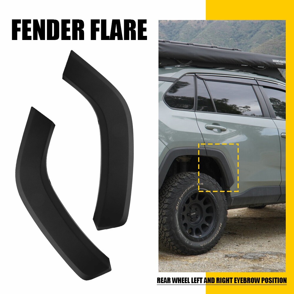 Rear Door Flare Arch Molding Trim Driver & Passenger for 2019-2024 Toyota Rav4 I