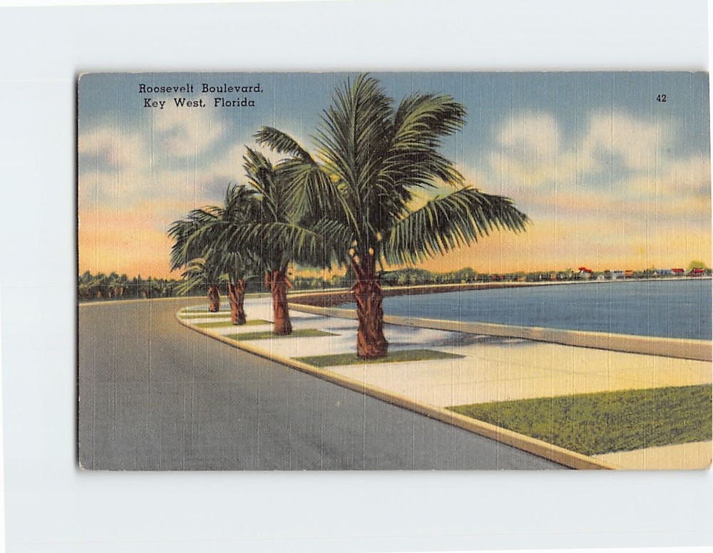 Postcard Roosevelt Boulevard Key West Florida USA