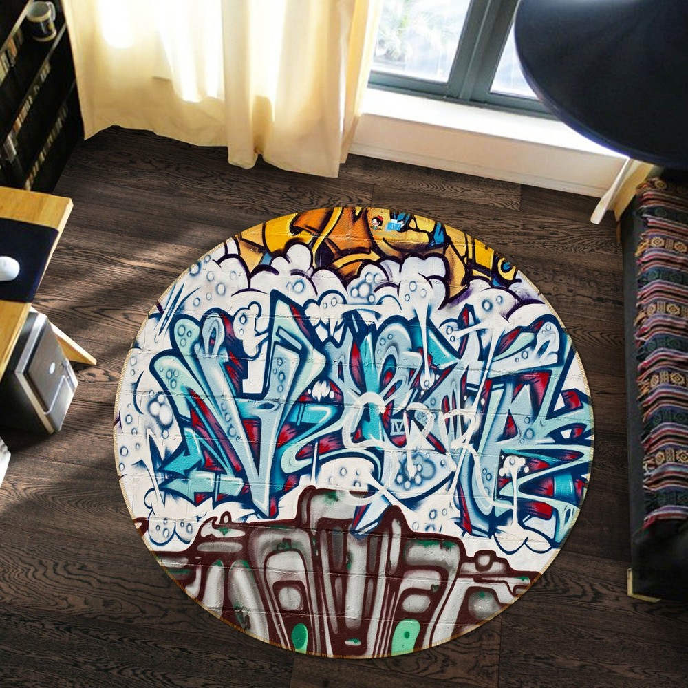 3D Graffiti Wall NAO3646 Game Rug Mat Elegant Photo Carpet Mat Fay