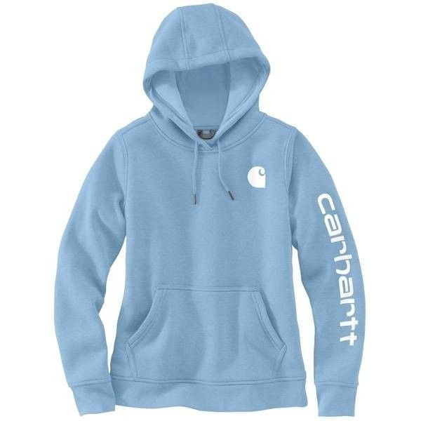 Carhartt Women's 2X Relaxed Fit Midweight Logo Sleeve Graphic Sweatshirt Hoodie